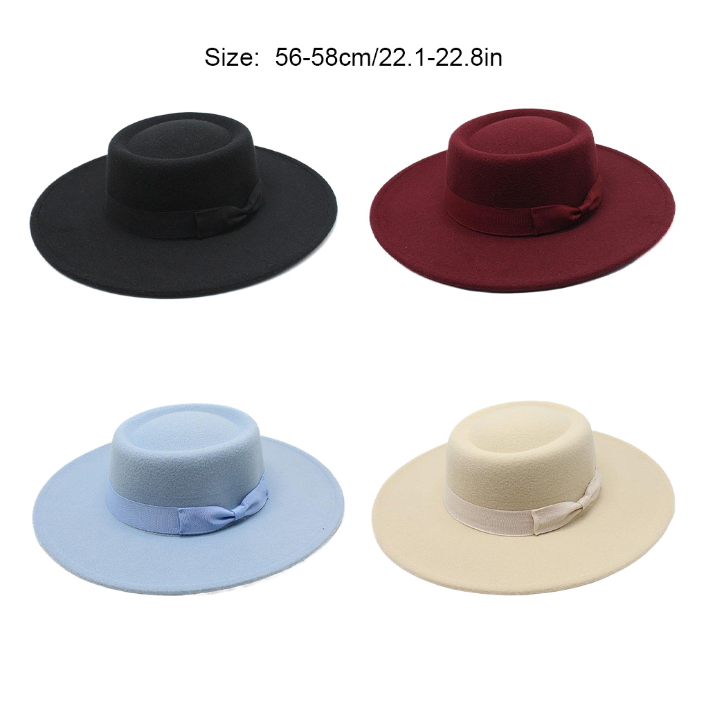 French Ladies Fedoras Top Bow  - Fedora Hat Wool avis et prix