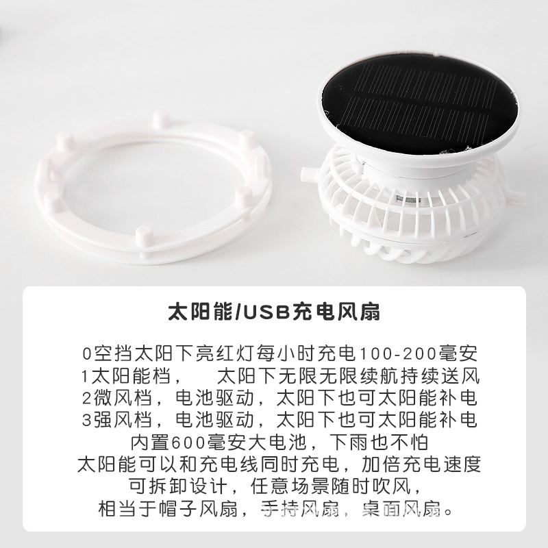 Portable Solar Powered Fan Emp - Visor Sun Hat avis et prix