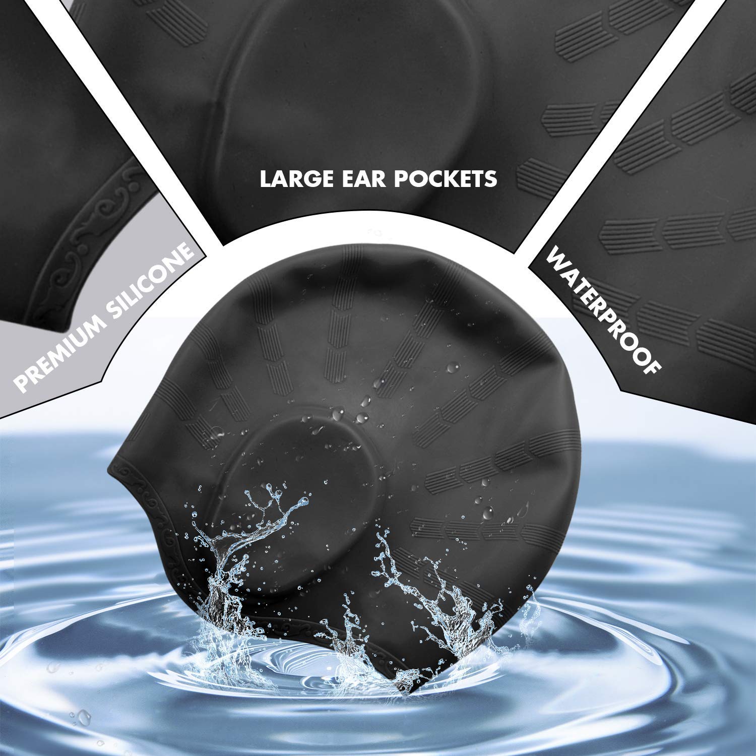 Adults High Elastic Swimming C - Swim Hat Silicone avis et prix