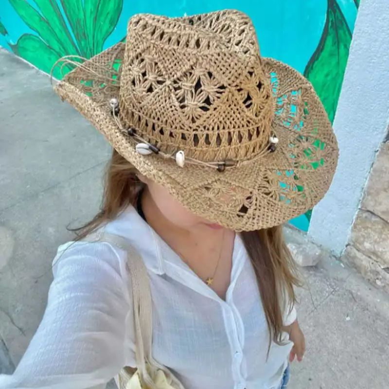 Summer Straw Hat Beach Women M - Cowboy Hat Straw avis et prix