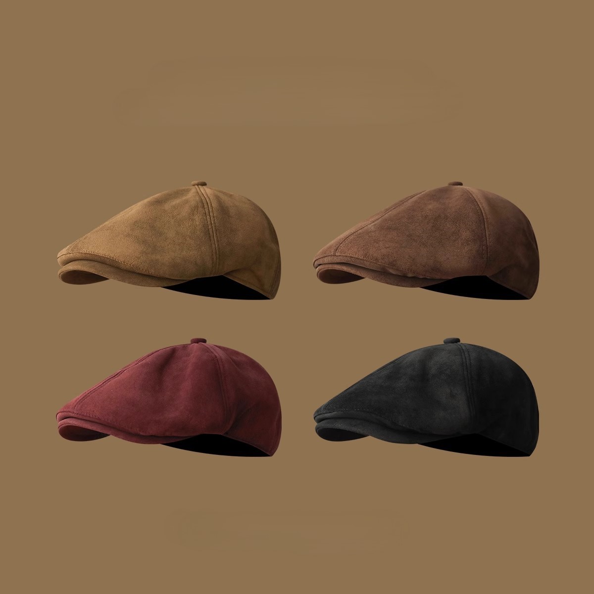 Vintage Suede Newsboy Cap Men  - Newsboy Cap Ivy avis et prix