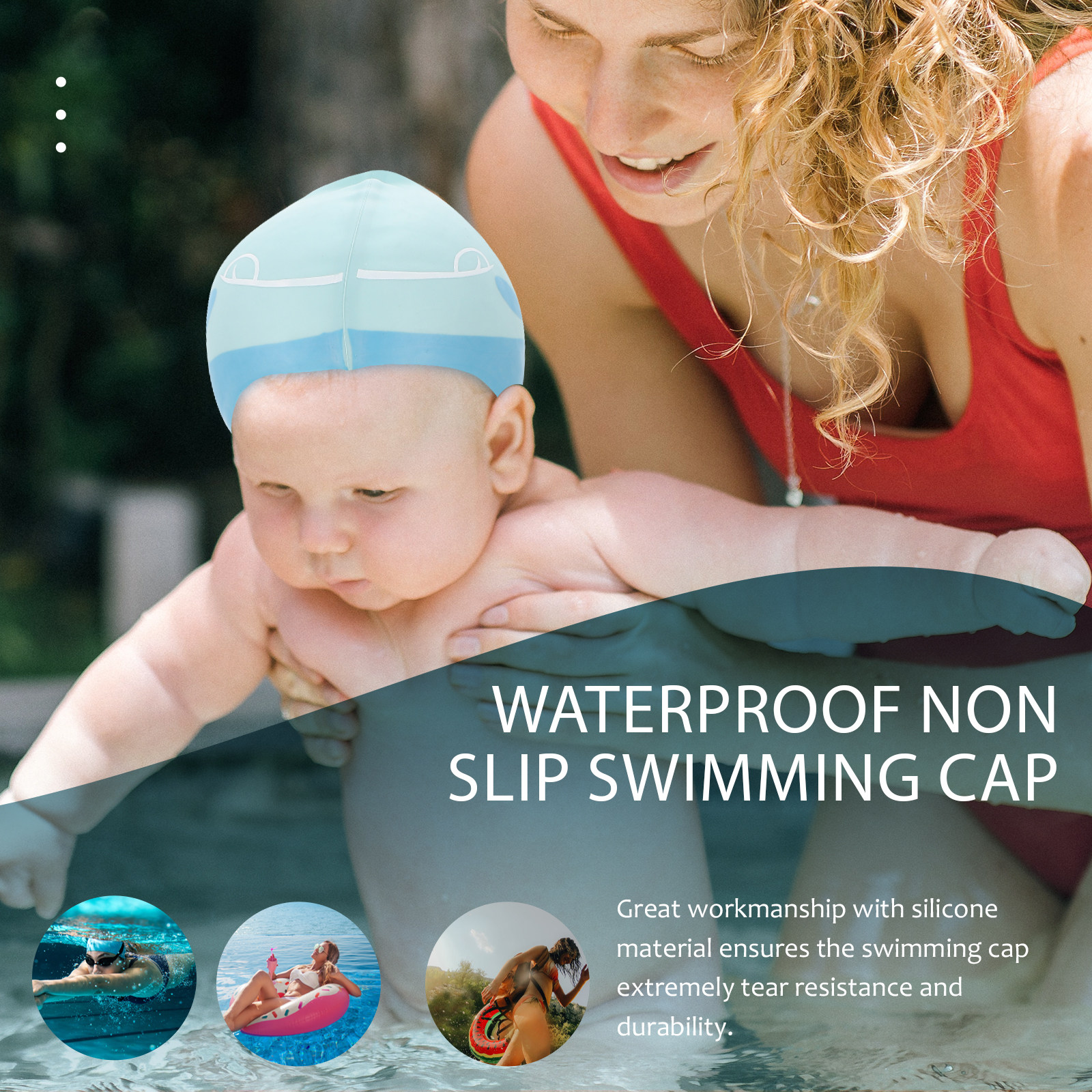 Silicone Cartoon Swimming Hat  - Swim Hat Silicone avis et prix