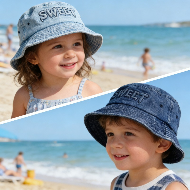 Japanese Retro Kids Bucket Hat - Bucket Hat Cotton avis et prix