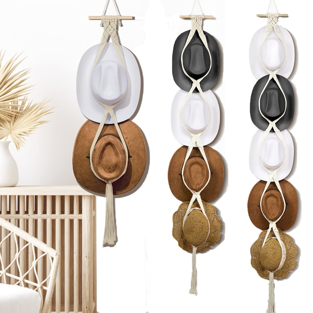 Bohemian Macrame Hat Hanger Ha - Sun Hat Wide Brim avis et prix
