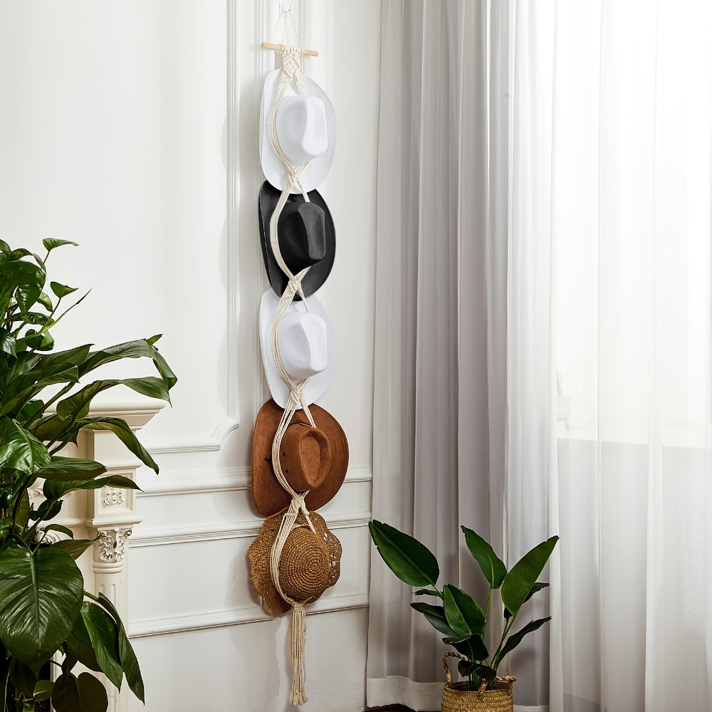 Bohemian Macrame Hat Hanger Ha - Sun Hat Wide Brim avis et prix