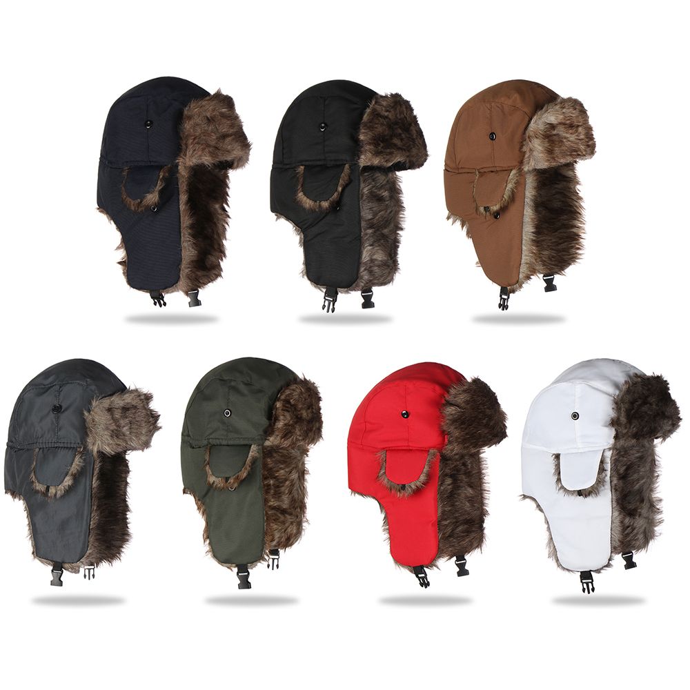 Warm Winter Fur Earflap Ski Ha - Trapper Hat Ear Flap avis et prix