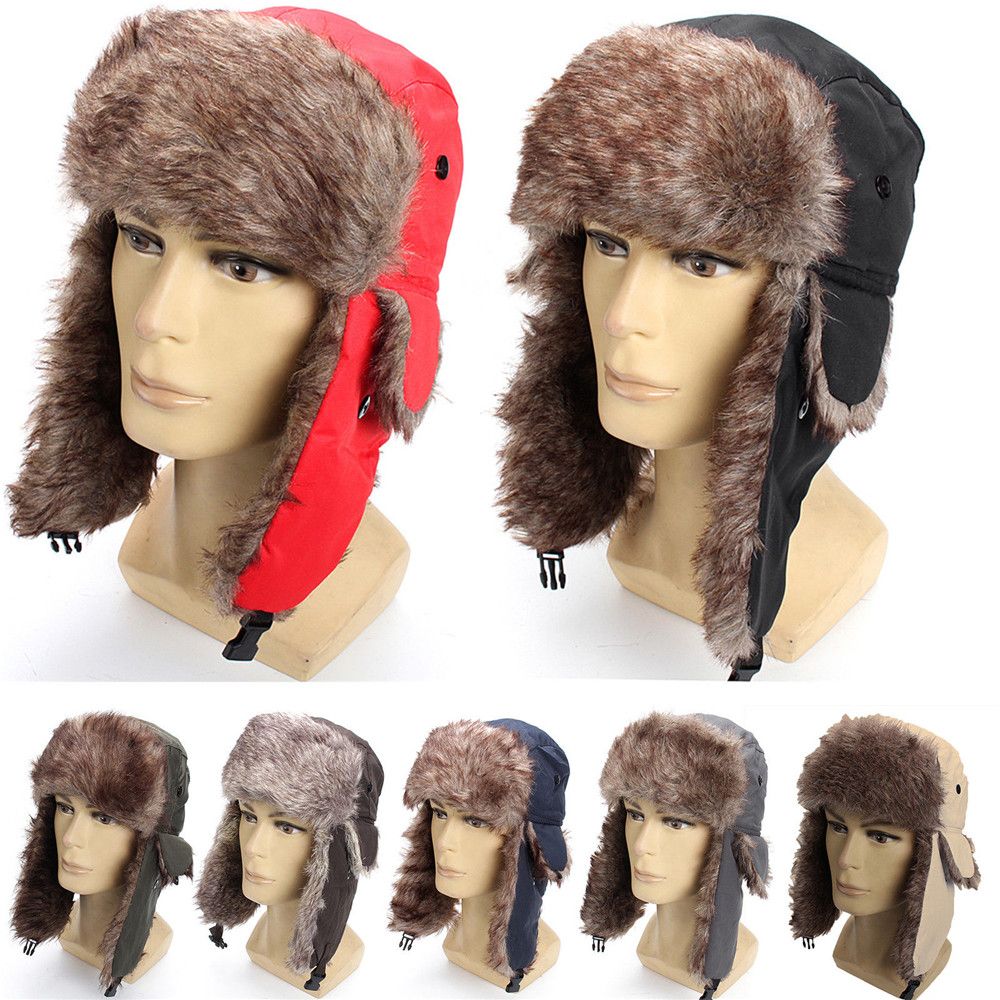Warm Winter Fur Earflap Ski Ha - Trapper Hat Ear Flap avis et prix