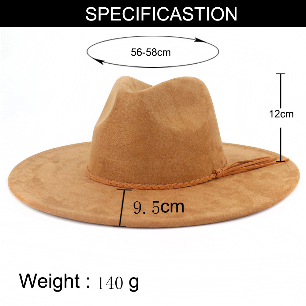 Vegan Suede Hat Teardrop shape - Fedora Hat Wool avis et prix