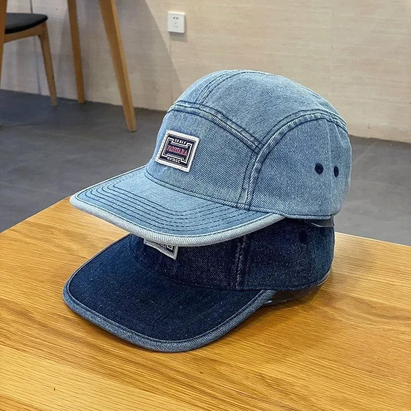 Vintage Flat Brim Denim Baseba - Corduroy Cap 5 Panel avis et prix