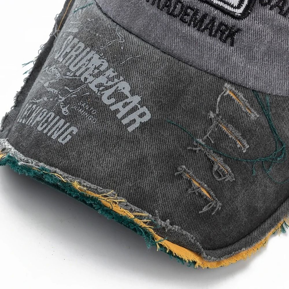 Outdoor Washed Denim Letters B - Dad Hat Cotton avis et prix