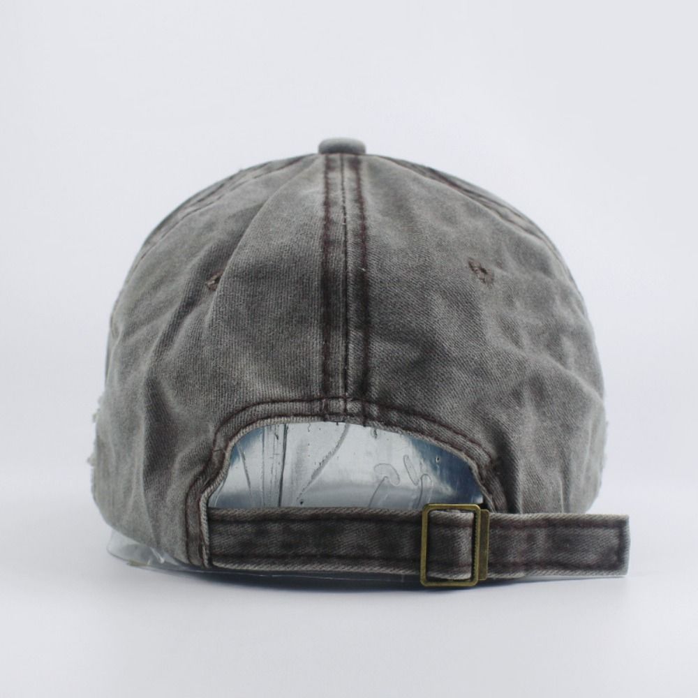 Outdoor Washed Denim Letters B - Dad Hat Cotton avis et prix