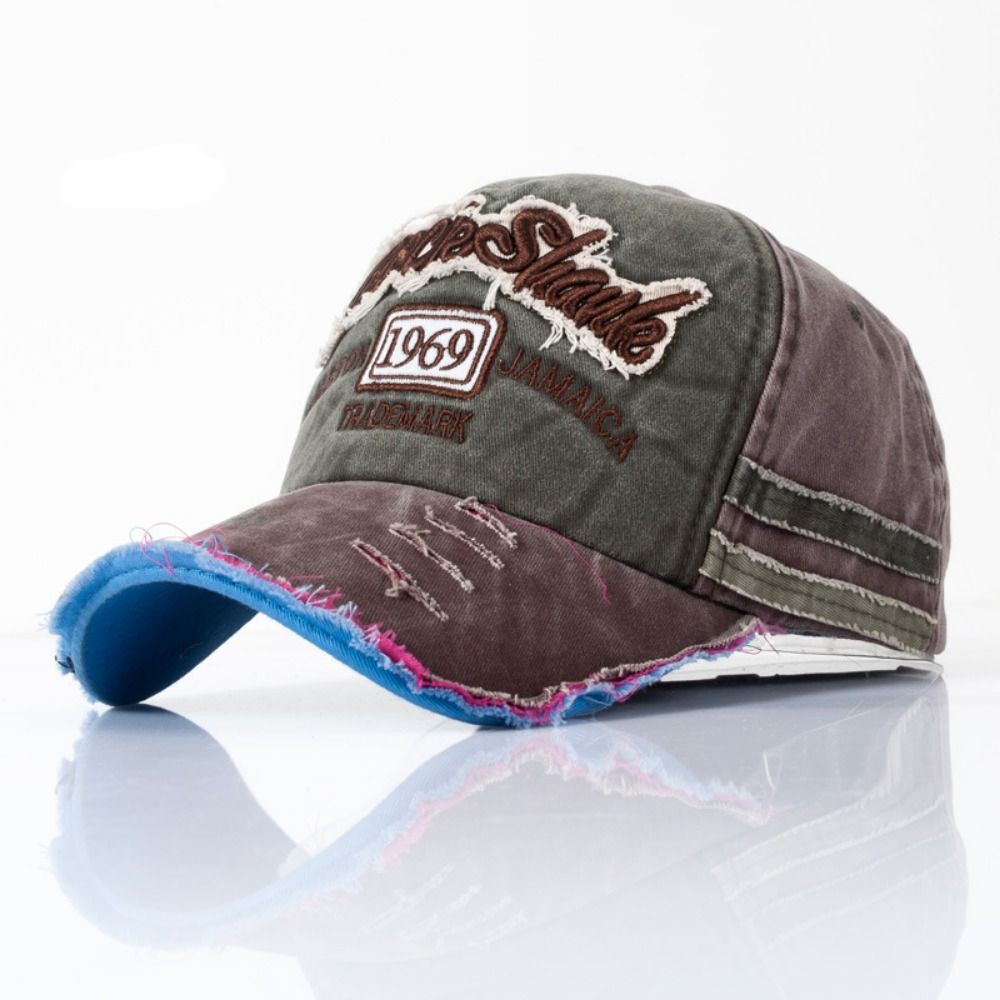 Outdoor Washed Denim Letters B - Dad Hat Cotton avis et prix