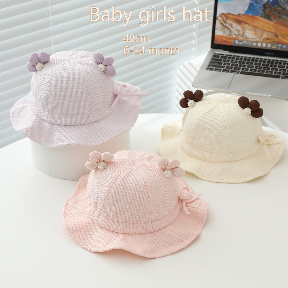 Baby Girls Sun Hat 48cm 6-24 M - Bucket Hat Cotton avis et prix