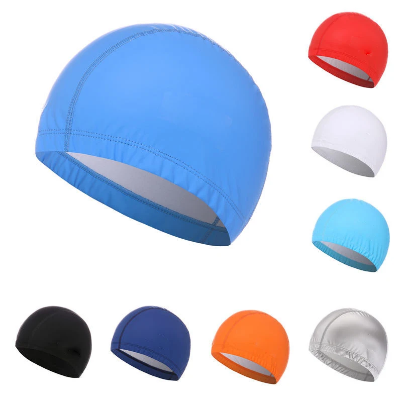 PU Coated Swimming Cap Unisex  - Swim Hat Silicone avis et prix