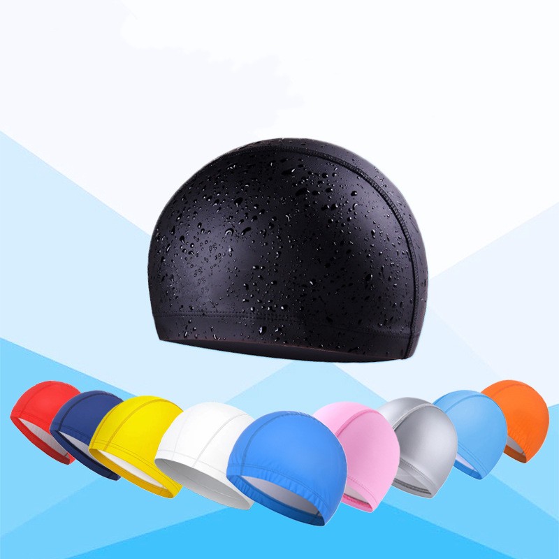 PU Coated Swimming Cap Unisex  - Swim Hat Silicone avis et prix