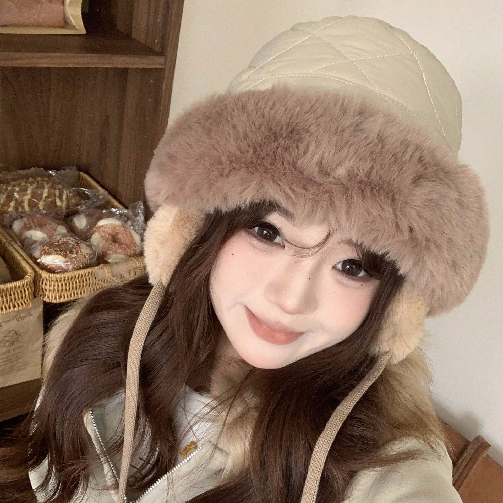 Women's Winter Quilted Faux Fu - Trapper Hat Ear Flap avis et prix