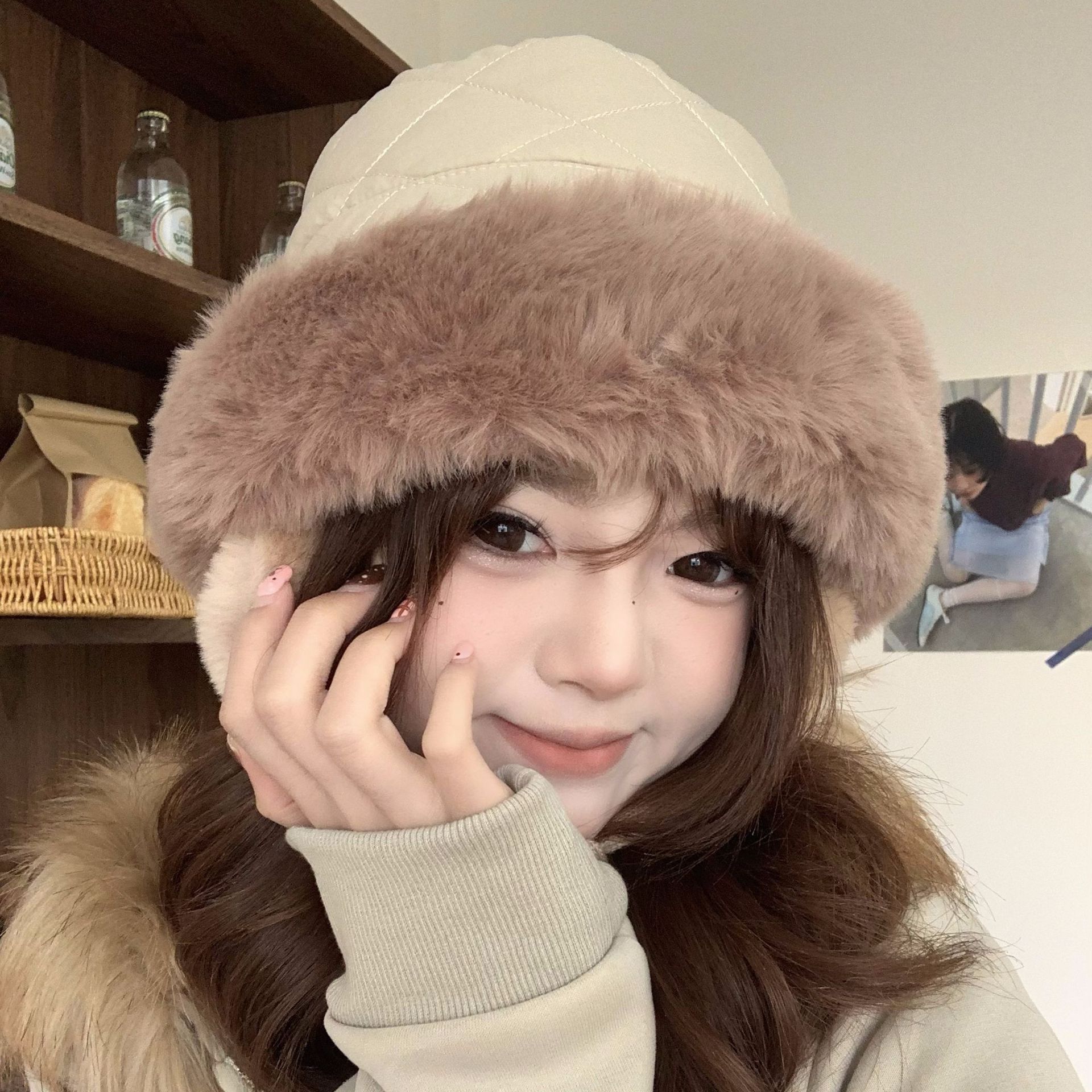 Women's Winter Quilted Faux Fu - Trapper Hat Ear Flap avis et prix