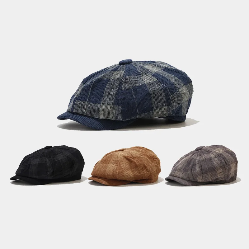 Corduroy Men Women Youth Boy G - Newsboy Cap Ivy avis et prix