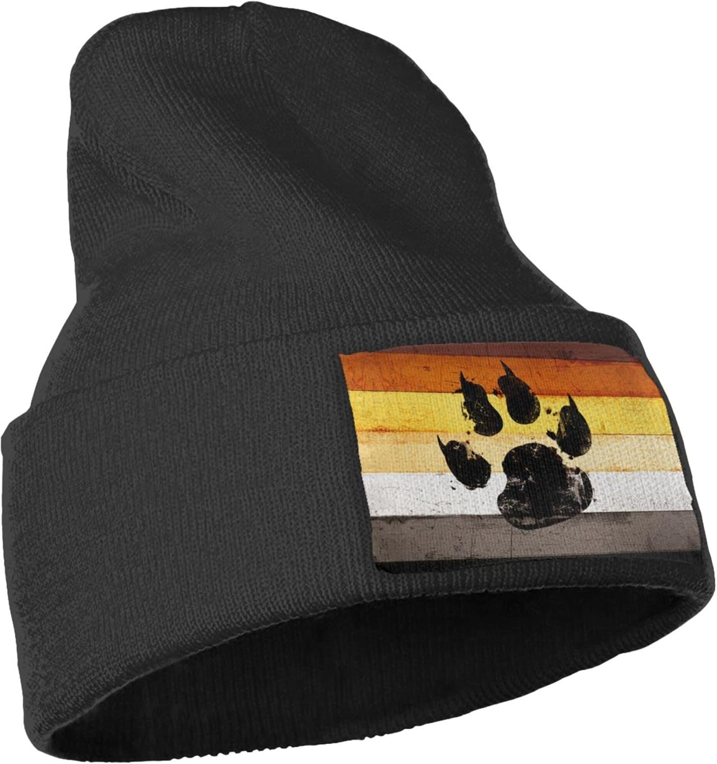 Gay Flag Bear paw LGBT Knit Be - Beanie Cuffed Knit avis et prix