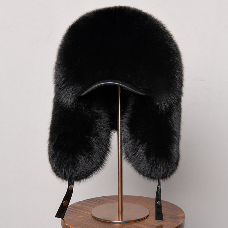 100% Real Fox Fur Hats Women's - Trapper Hat Ear Flap avis et prix