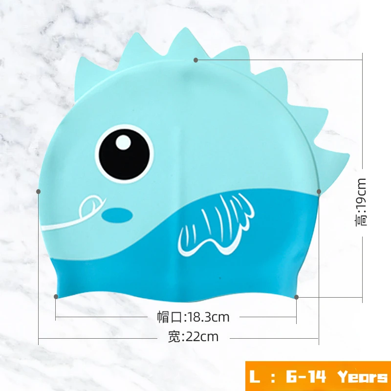 Cartoon Cute Fish Shark Silico - Swim Hat Silicone avis et prix
