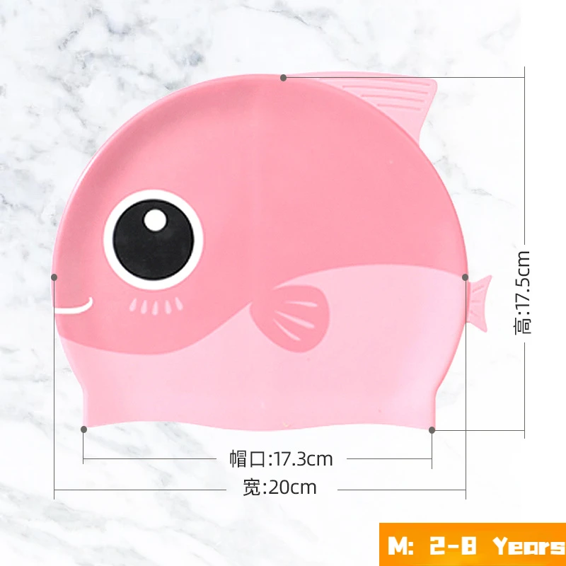 Cartoon Cute Fish Shark Silico - Swim Hat Silicone avis et prix
