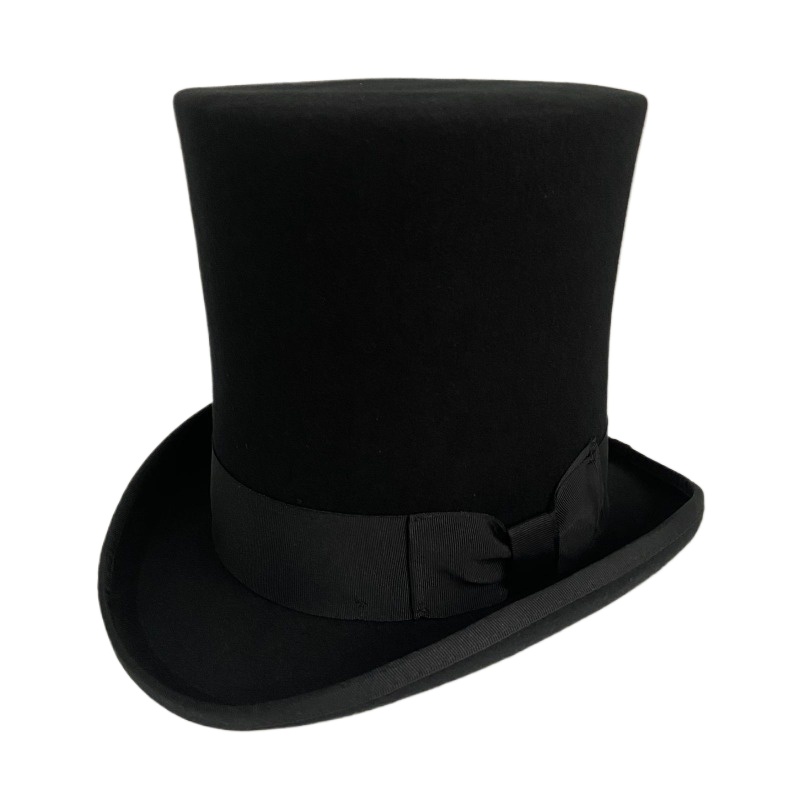 Black Wool Felt Top Hat Men's  - Fedora Hat Wool avis et prix