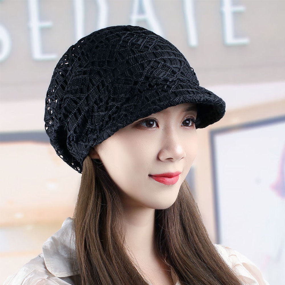 Hollow Out Flower Beanie Cap B - Baseball Cap Structured avis et prix