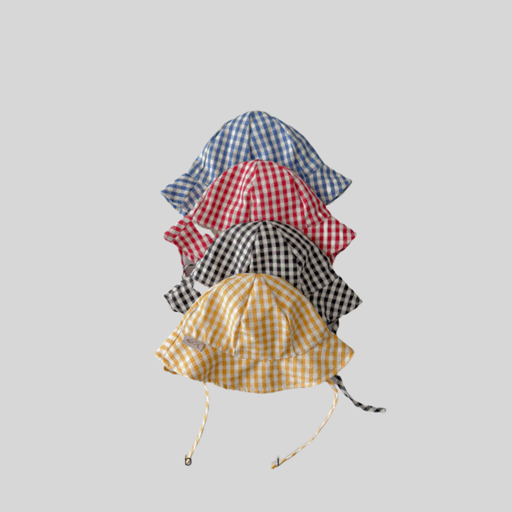 Ins Style Plaid Baby Bucket Ha - Bucket Hat Cotton avis et prix