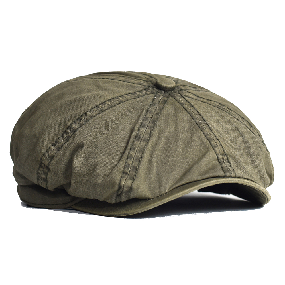 Washed Cotton Newsboy Cap Peak - Newsboy Cap Ivy avis et prix
