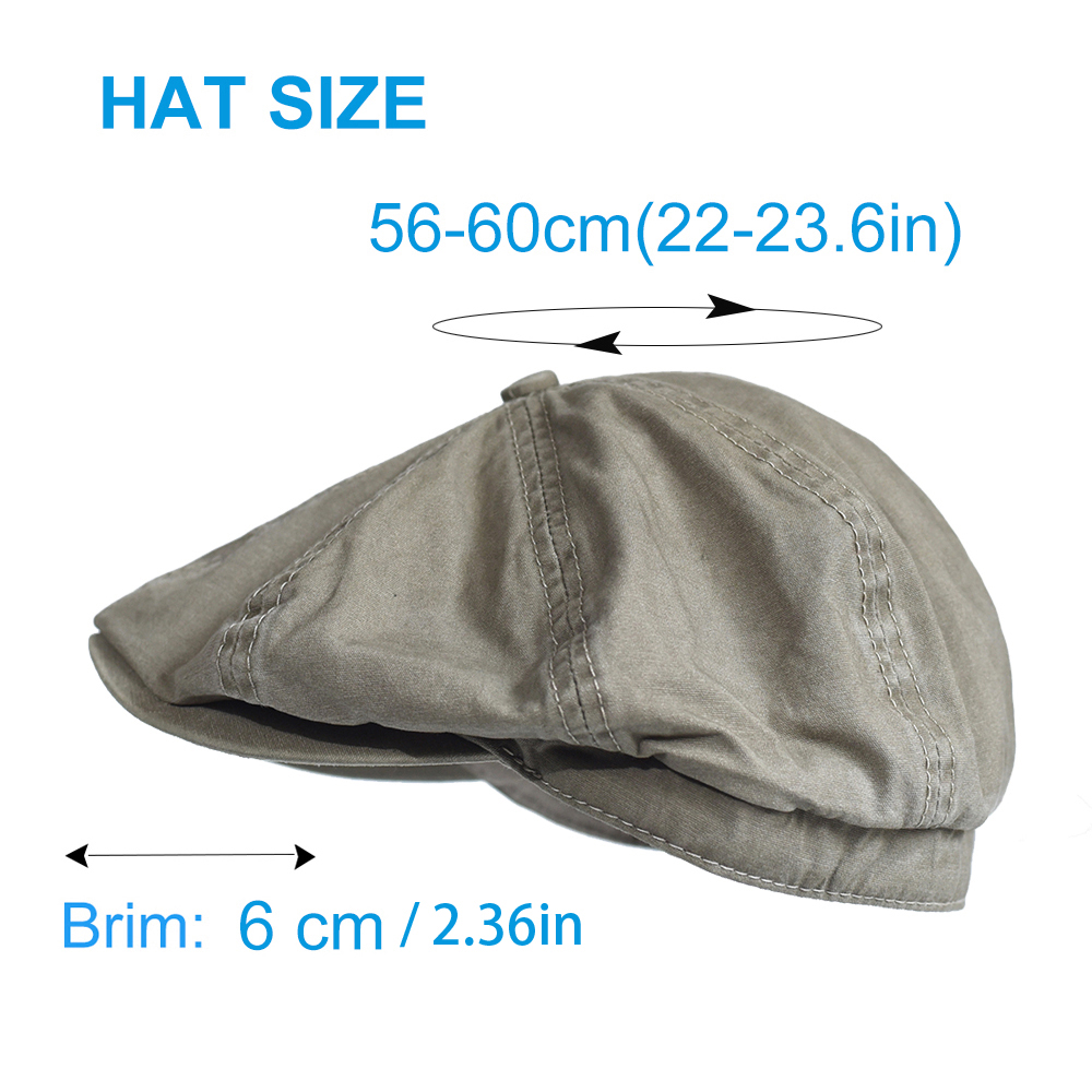 Washed Cotton Newsboy Cap Peak - Newsboy Cap Ivy avis et prix