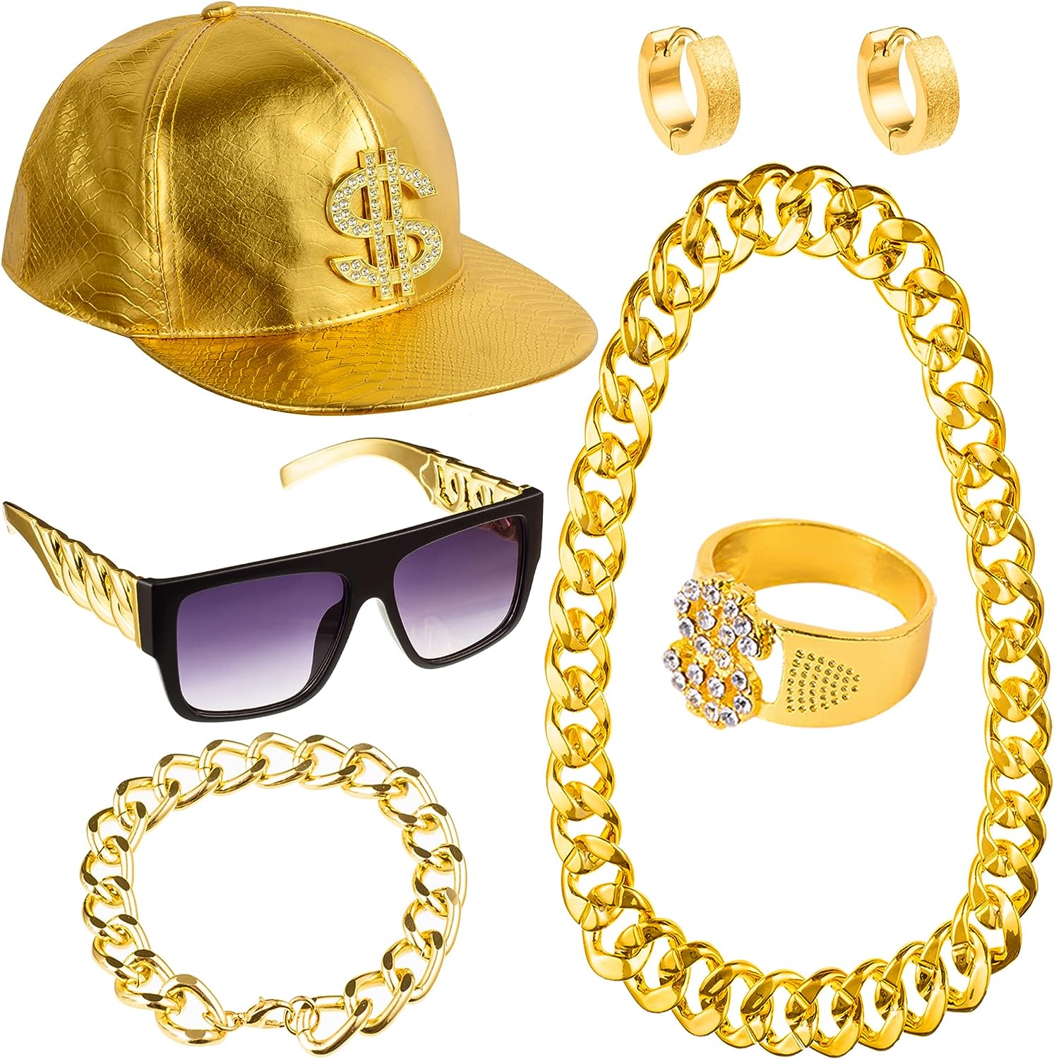 PESENAR 80s 90sHip Hop Costume - Snapback Hat Flat avis et prix