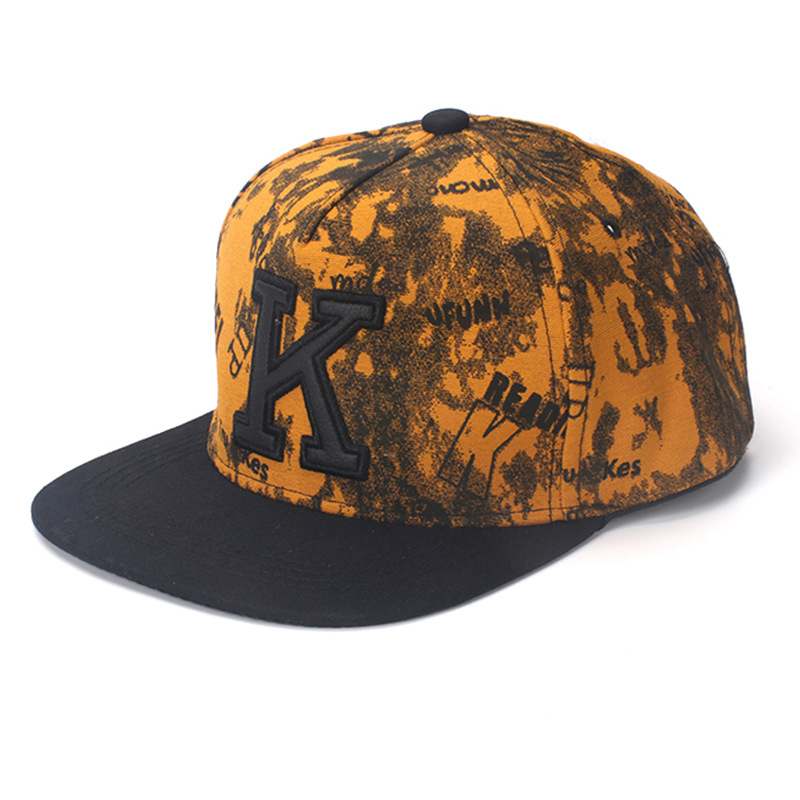 K Letter Hip Hop Baseball Caps - Snapback Hat Flat avis et prix